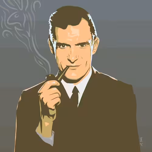 Hugh Hefner of Playboy Portrait