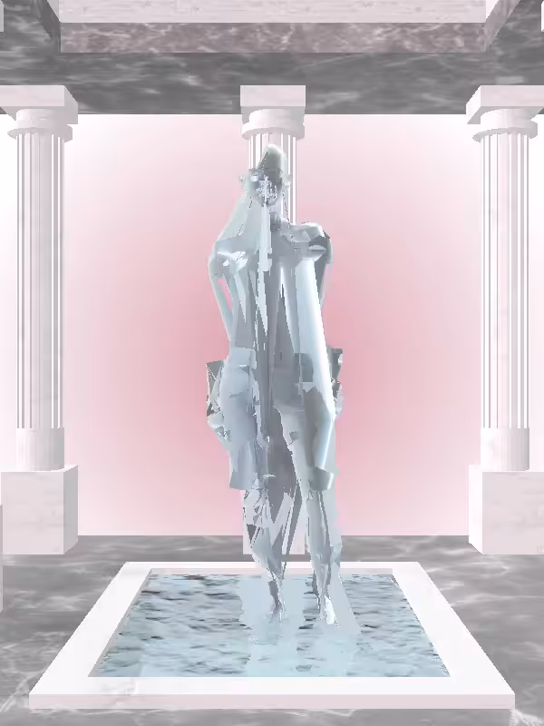HeavenComputer: The Plotting Shimmery Blue Woman #2125