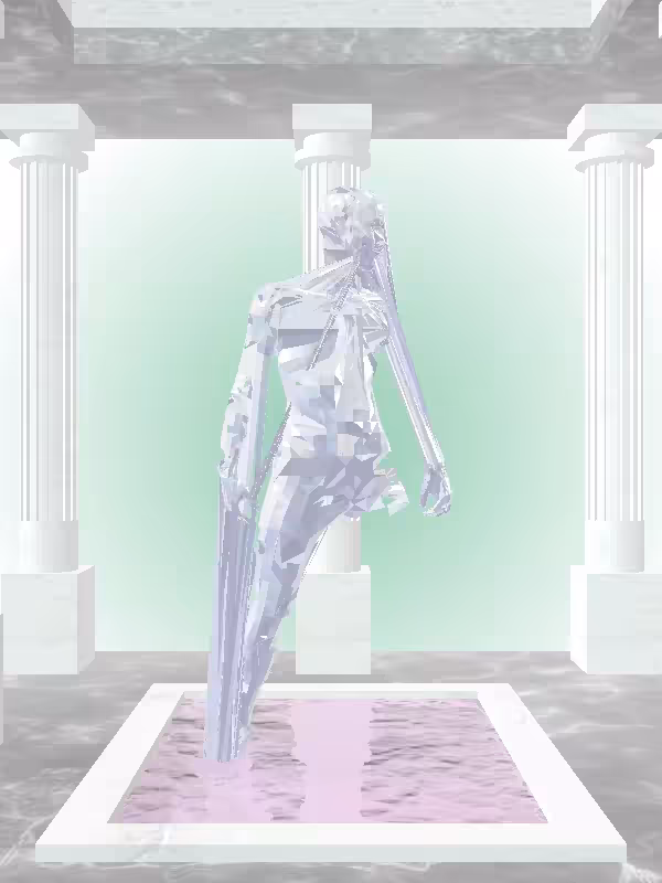 HeavenComputer: The Fragmented Shooter Melted Blue Woman #3924
