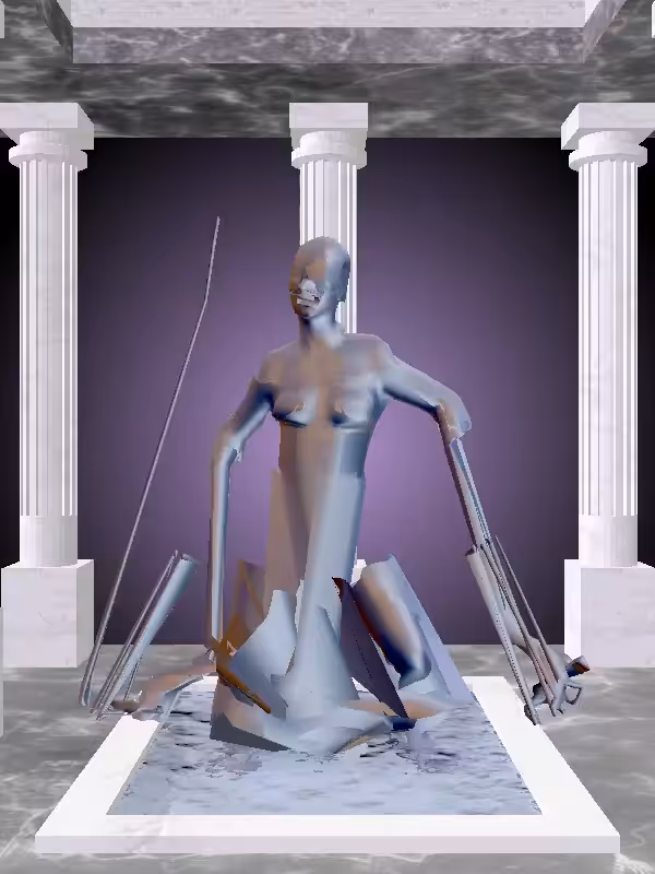 HeavenComputer: The Dancing Stealth Dark Blue Woman #3455