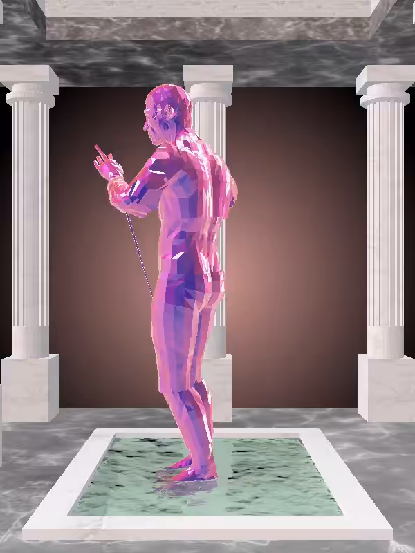 HeavenComputer: The Fragmented Robotic Magnetic Magenta Man #2906