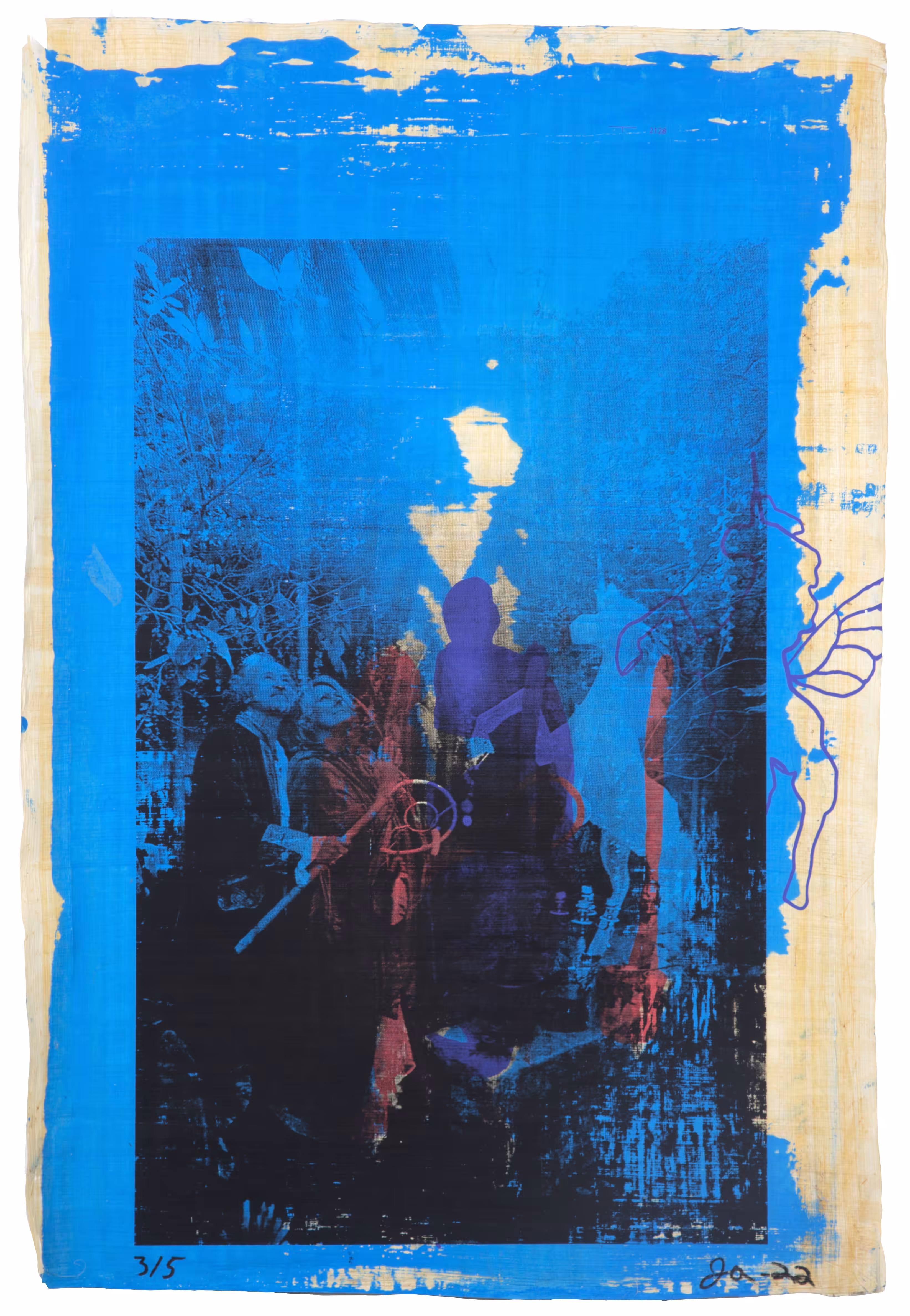 Justin Aversano - Four of Staffs - Physical Tarot Scroll - 3/5