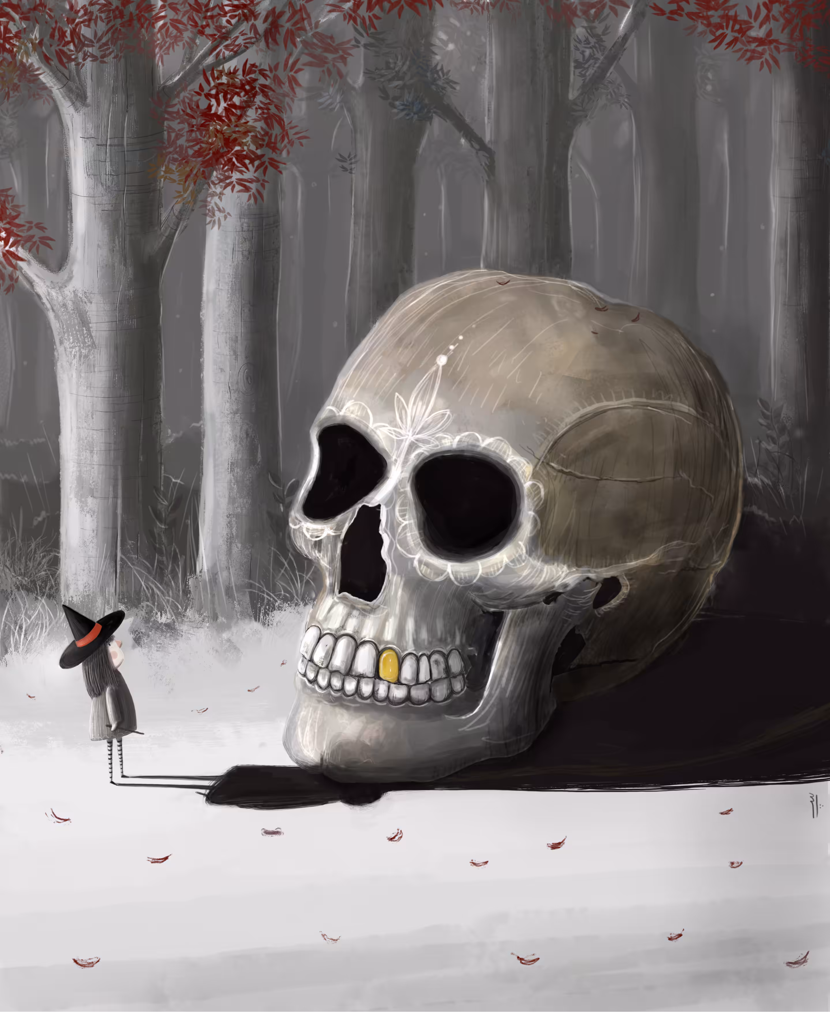 in the middle of the forest