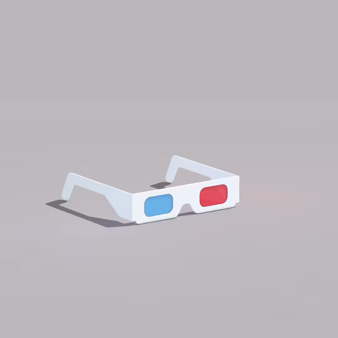 Red-Cyan 3D glasses