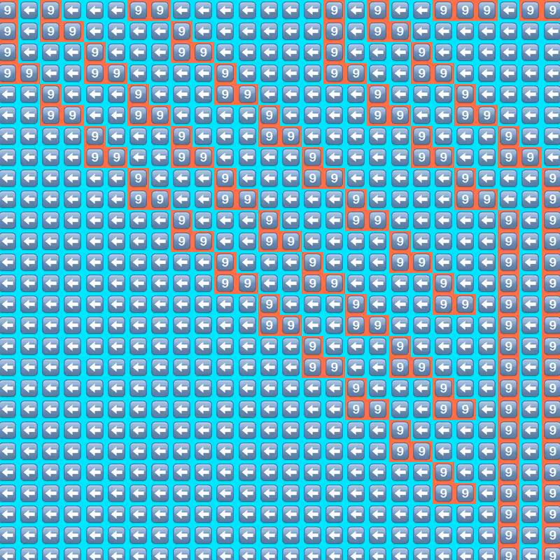 Elementary Cellular Emoji Automata #18