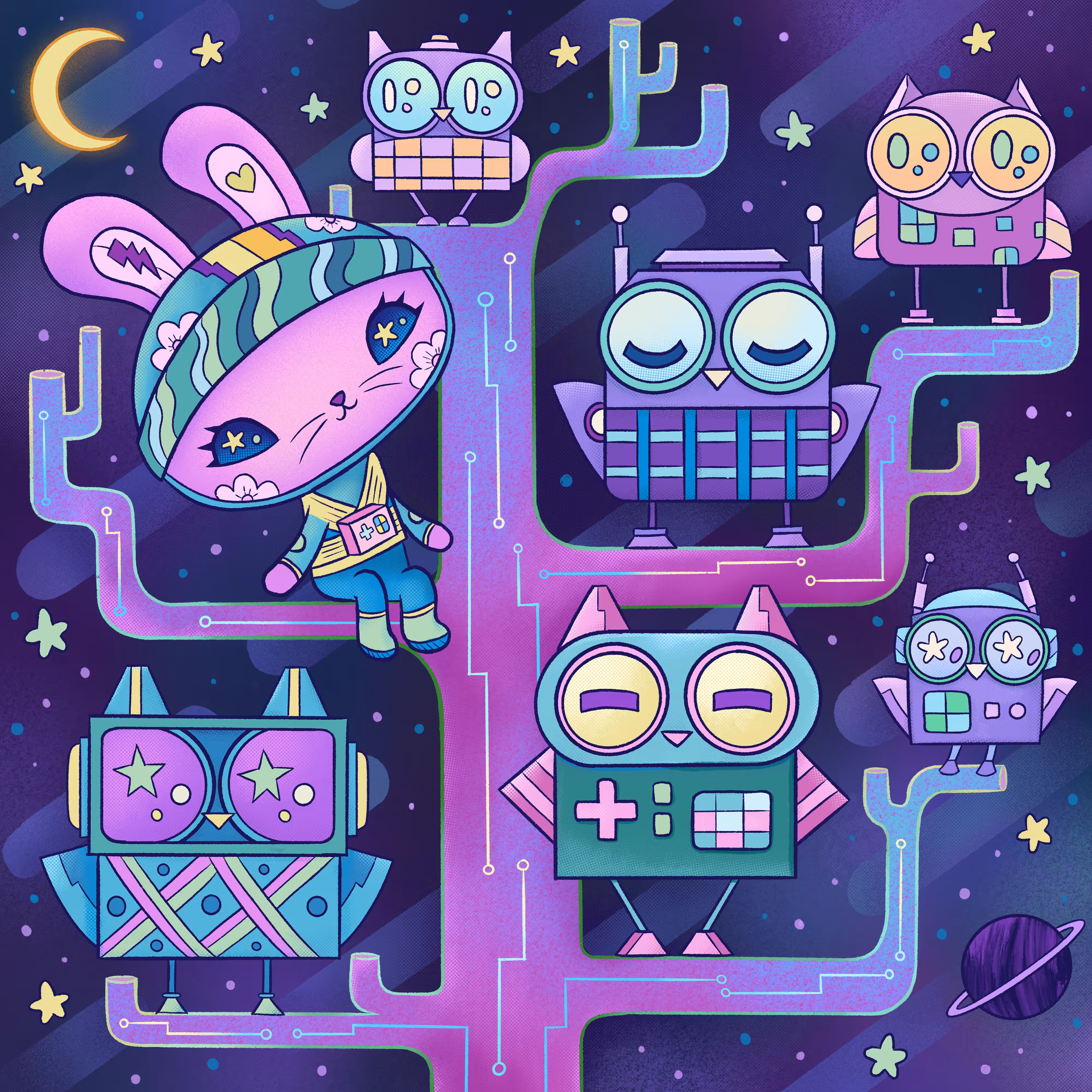 Cyber Owl Tree