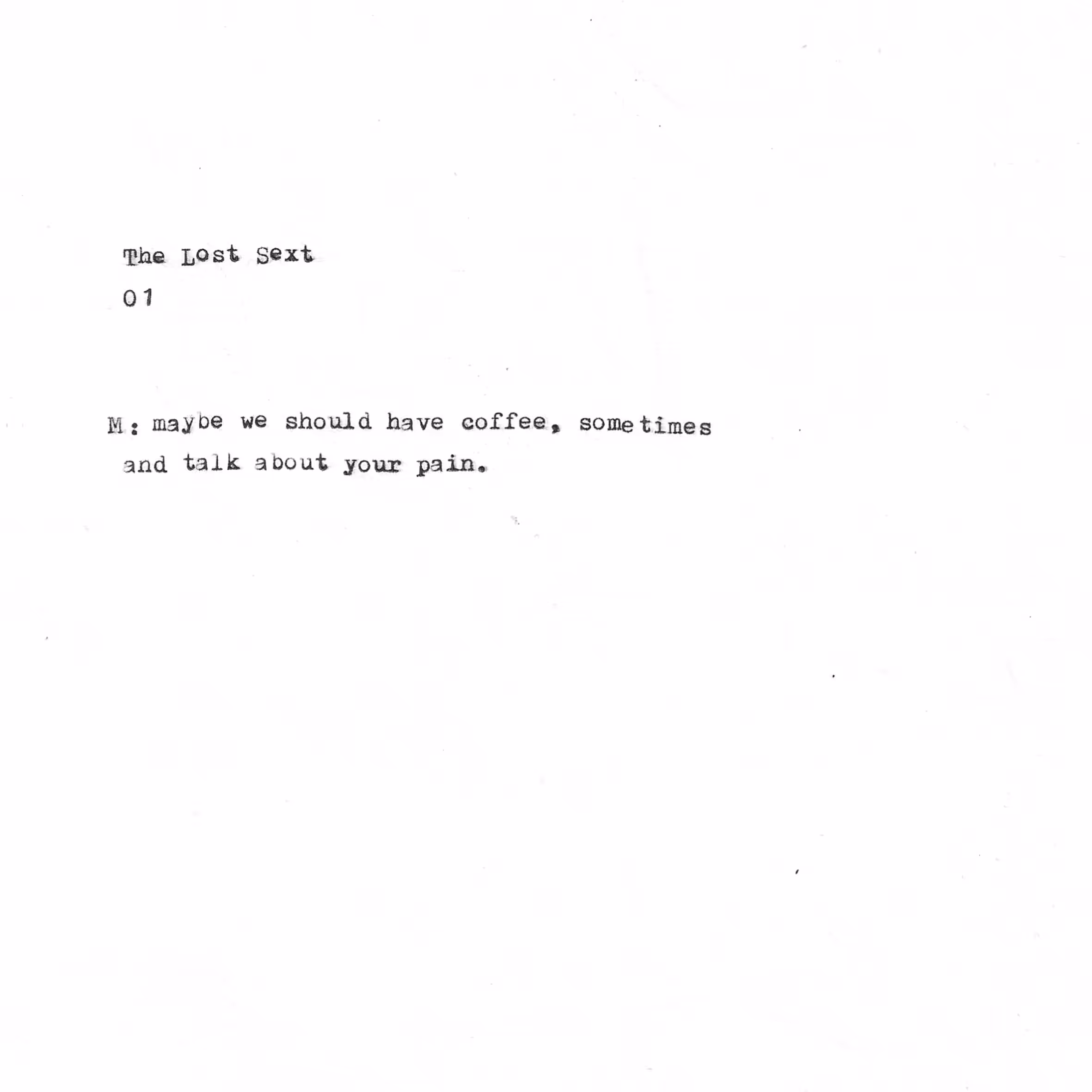 The Lost Sext | 01