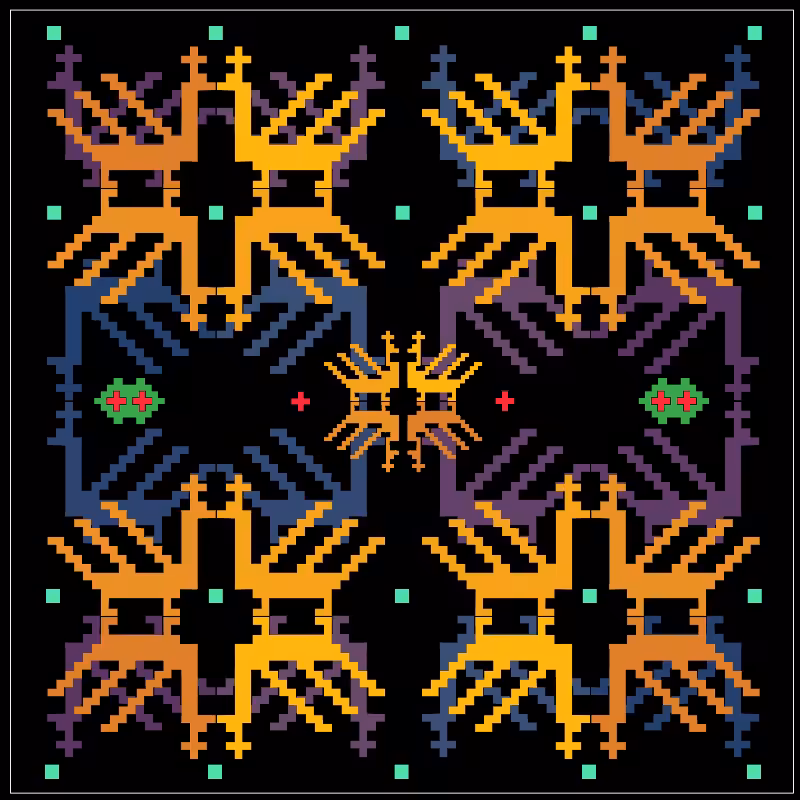 Pixel-Bird Motif #3