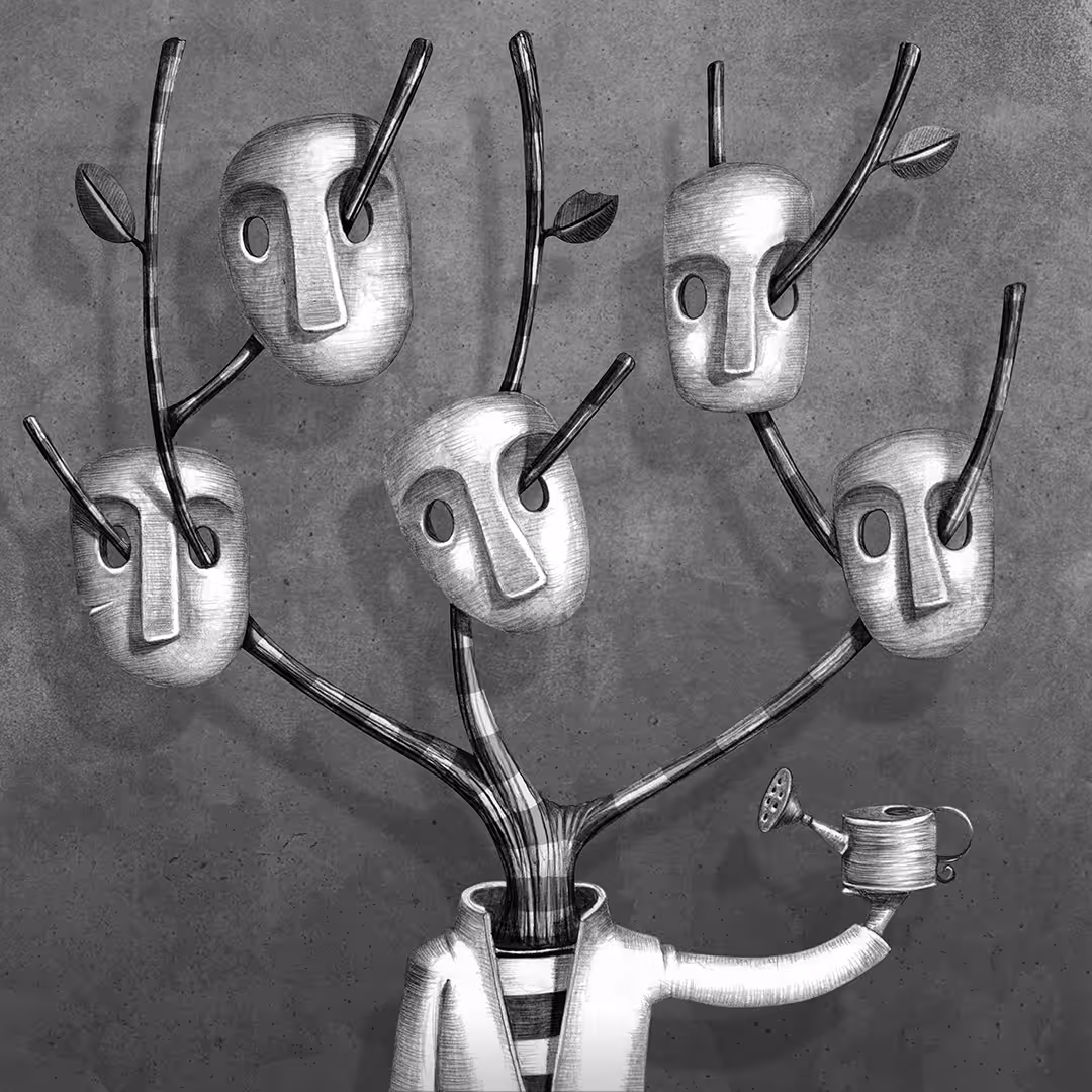 GROWING MASKS grayscale