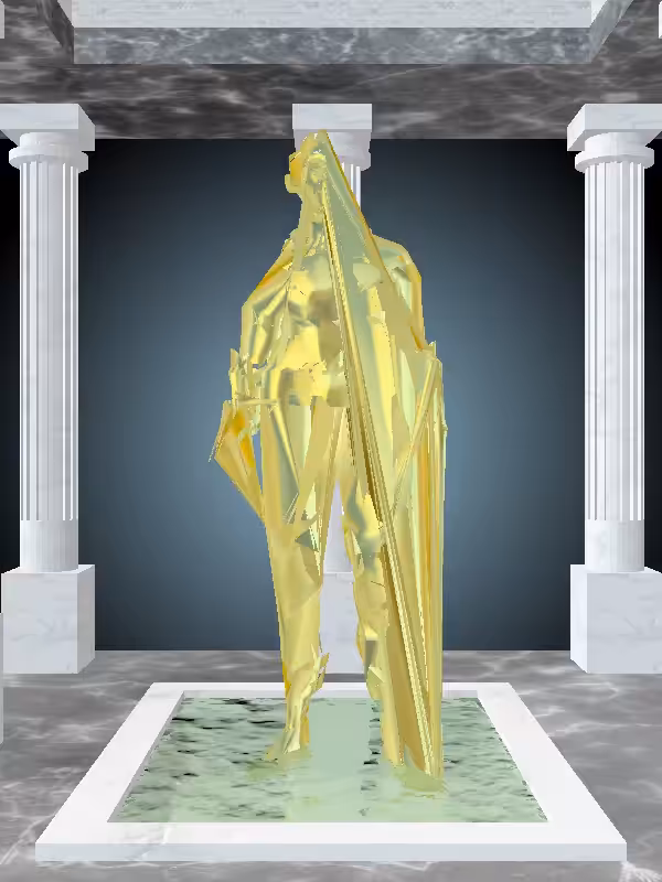 HeavenComputer: The Phone Calling Green-Golden Goblet Man #3956