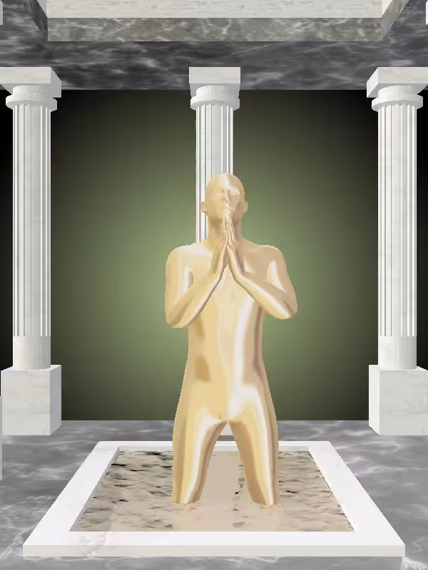 HeavenComputer: The Praying Real Gold Man #6139