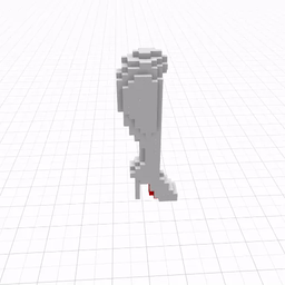 White left Calf Redbottom Pump