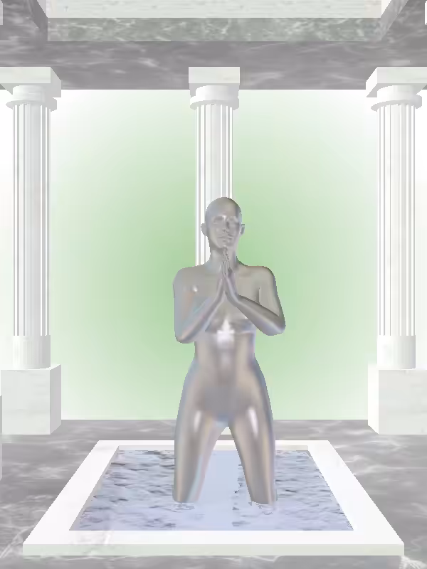 HeavenComputer: The Praying Opalescent Onyx Woman #182