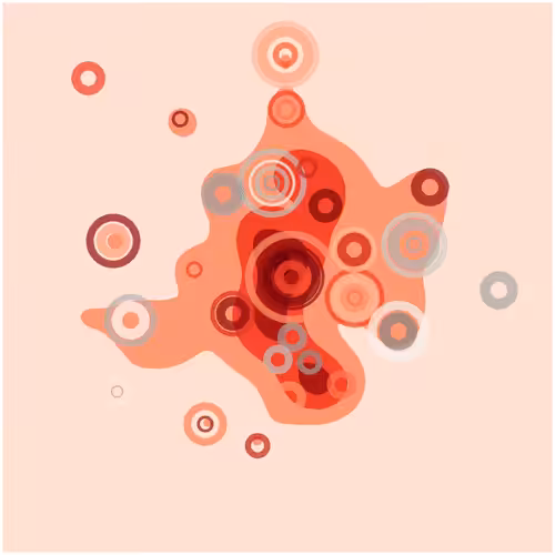 colorful planetary sunrise: red 8