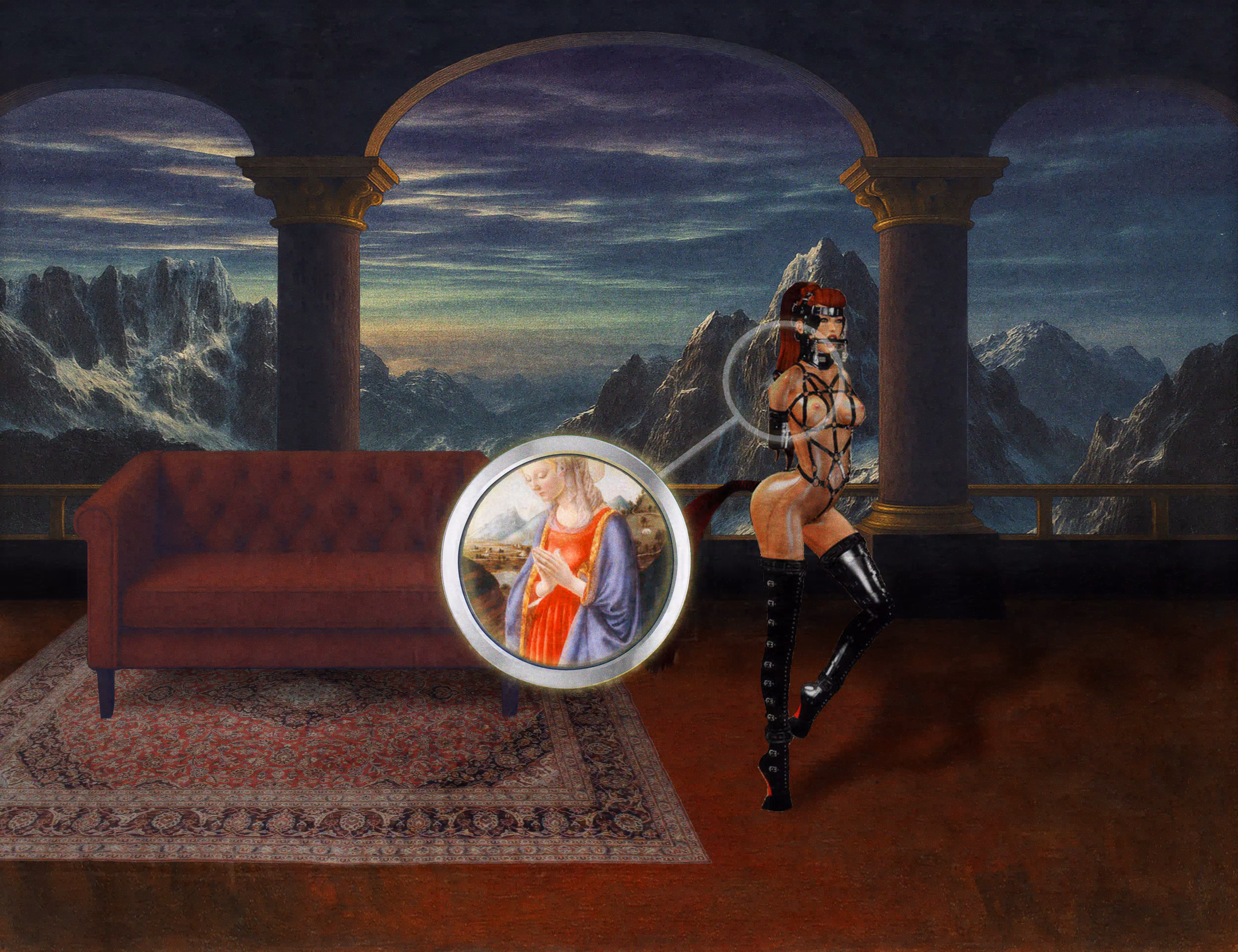 The Pilgrim’s Living Room Crucifixion; Mona Lisa Hyper-Gamble #114