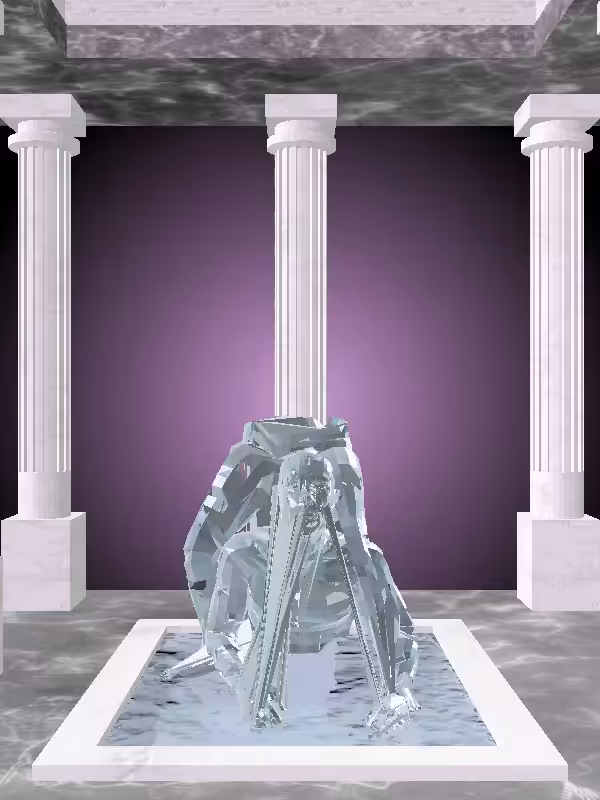 HeavenComputer: The Fragmented Kicking Shimmery Blue Man #329