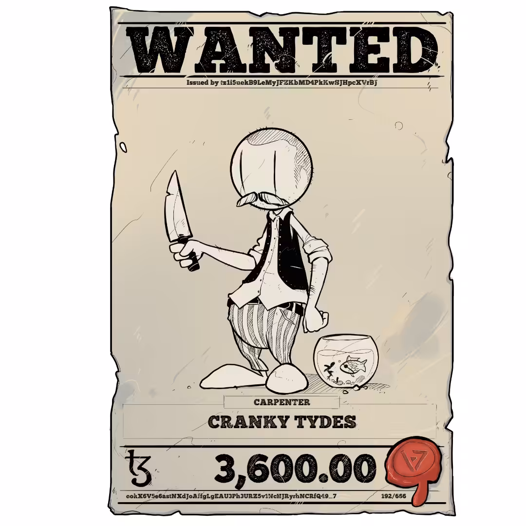 CRANKY TYDES | TEZOS PIRATE 192/666
