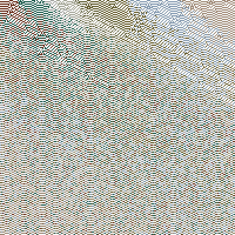 Colored Elementary Cellular Automaton #364