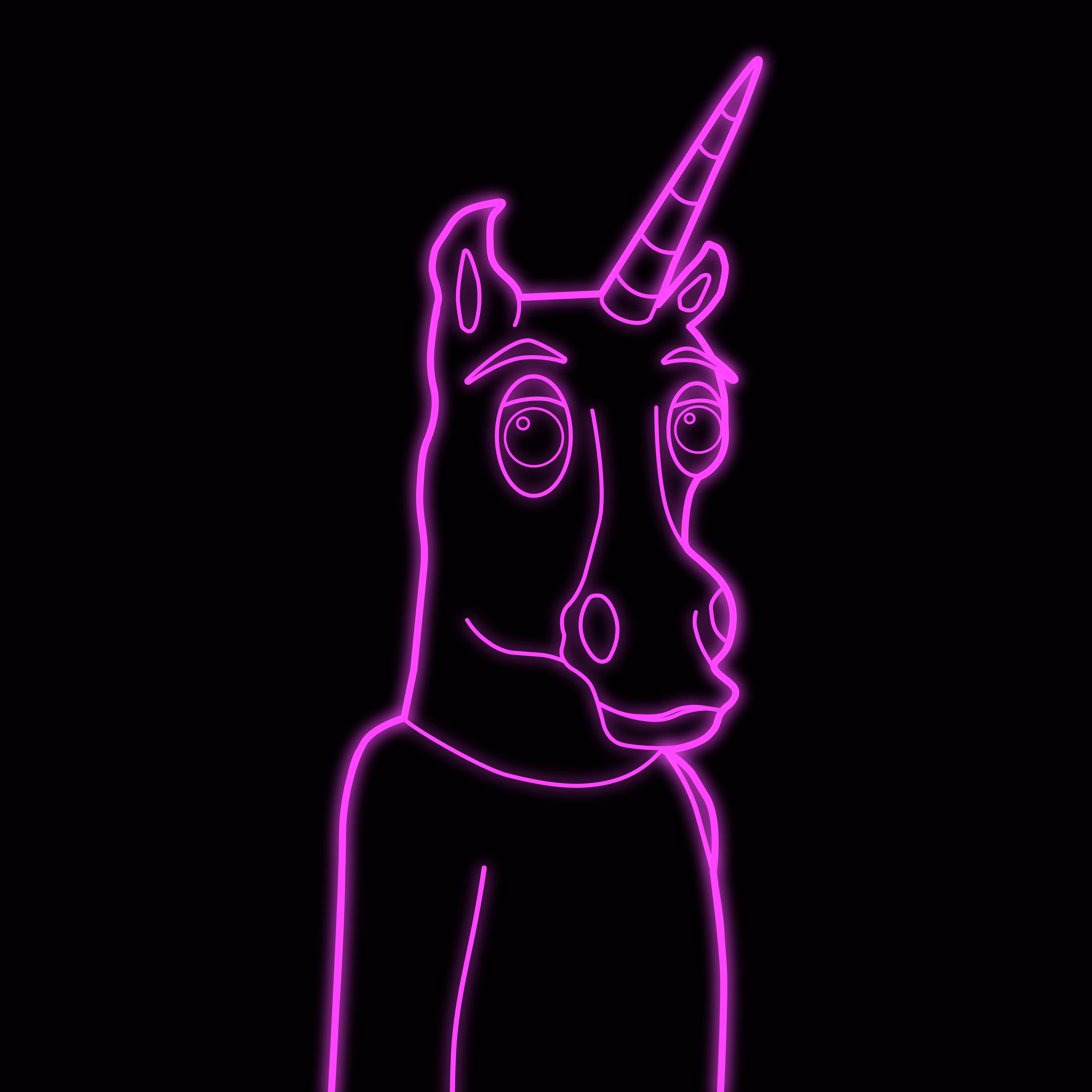 Awesome Unicorn - Purple Neon #112