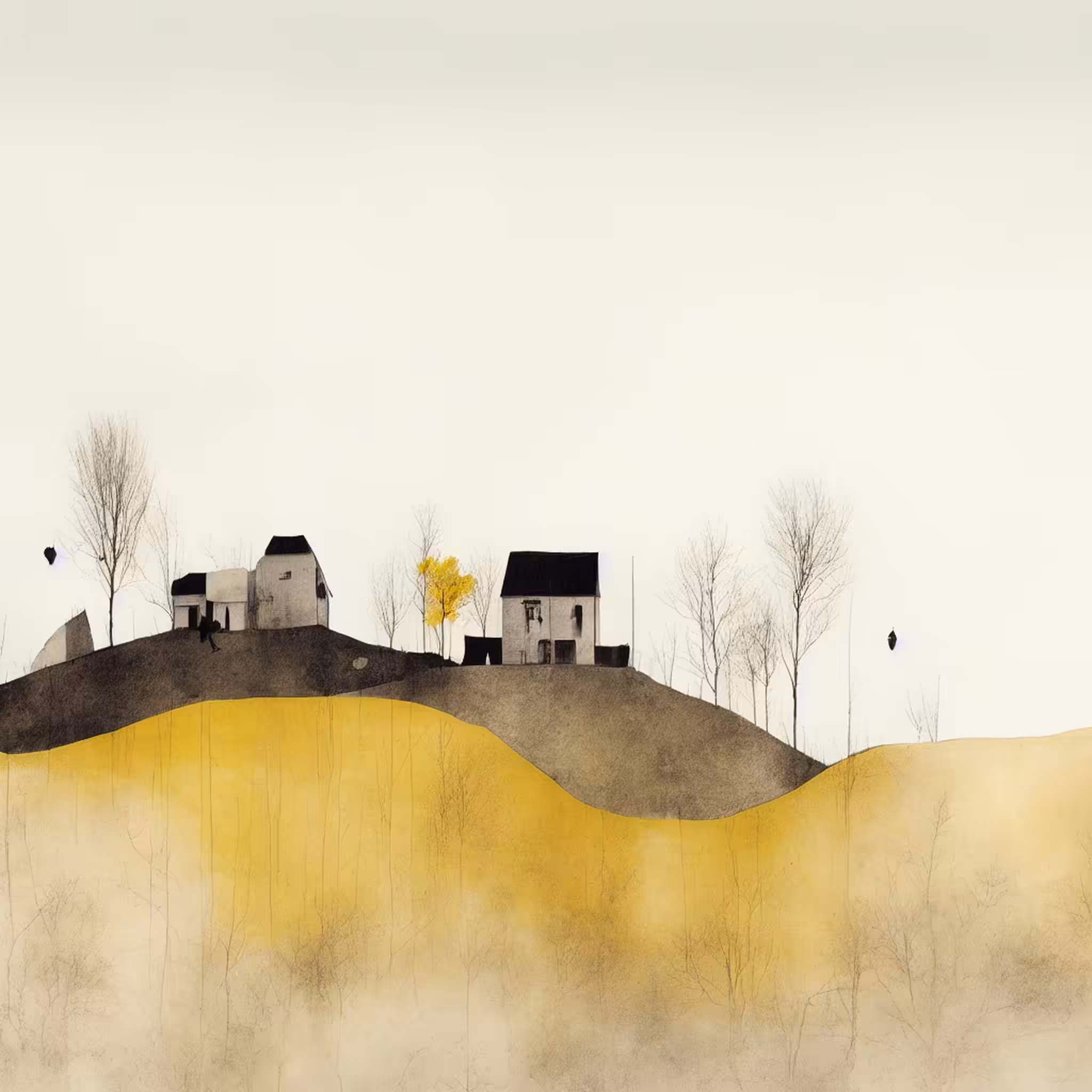 Yellow Trees and Houses - 1 #8