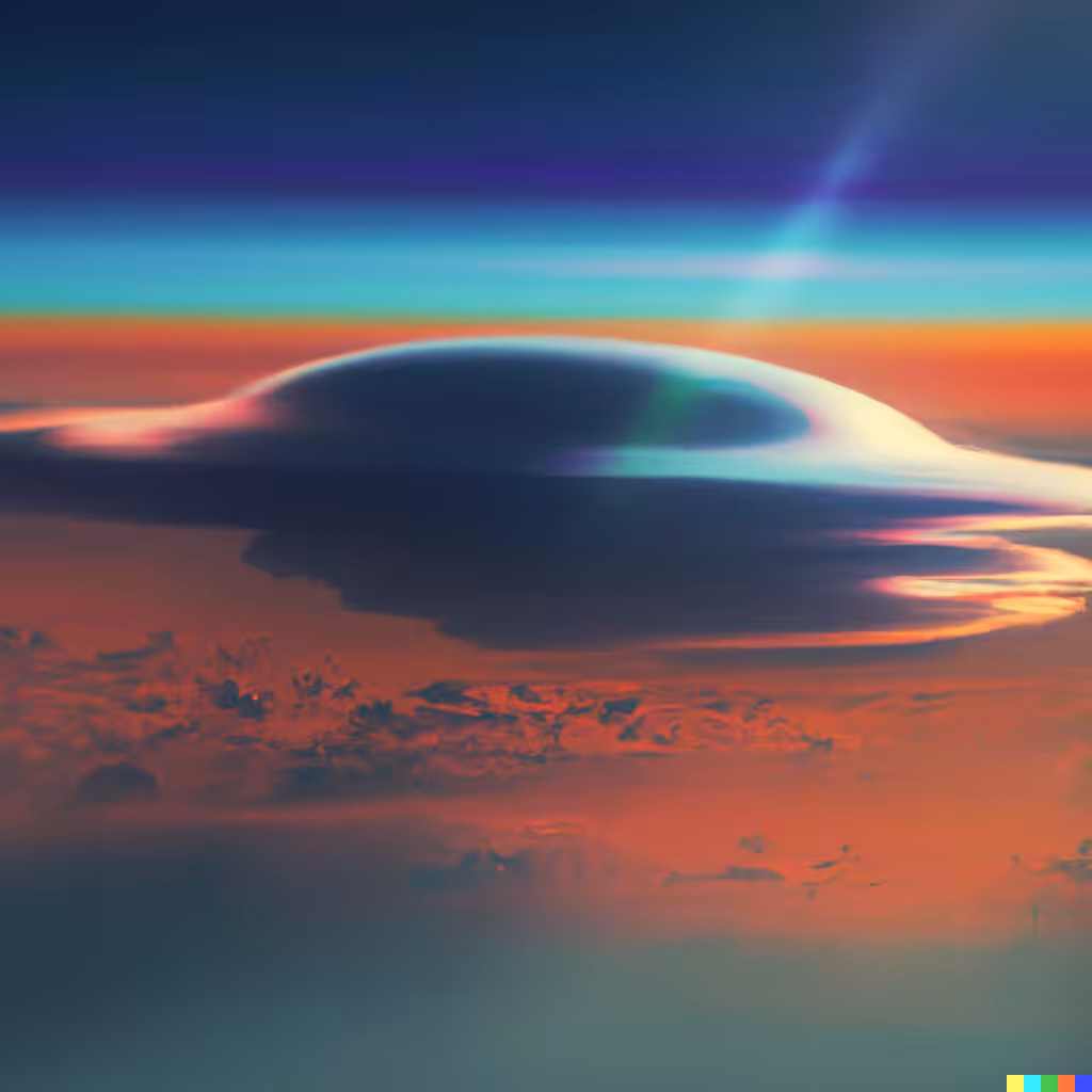 ☁️ 31 - a iridescent pileus scarf cloud lenticular cloud 