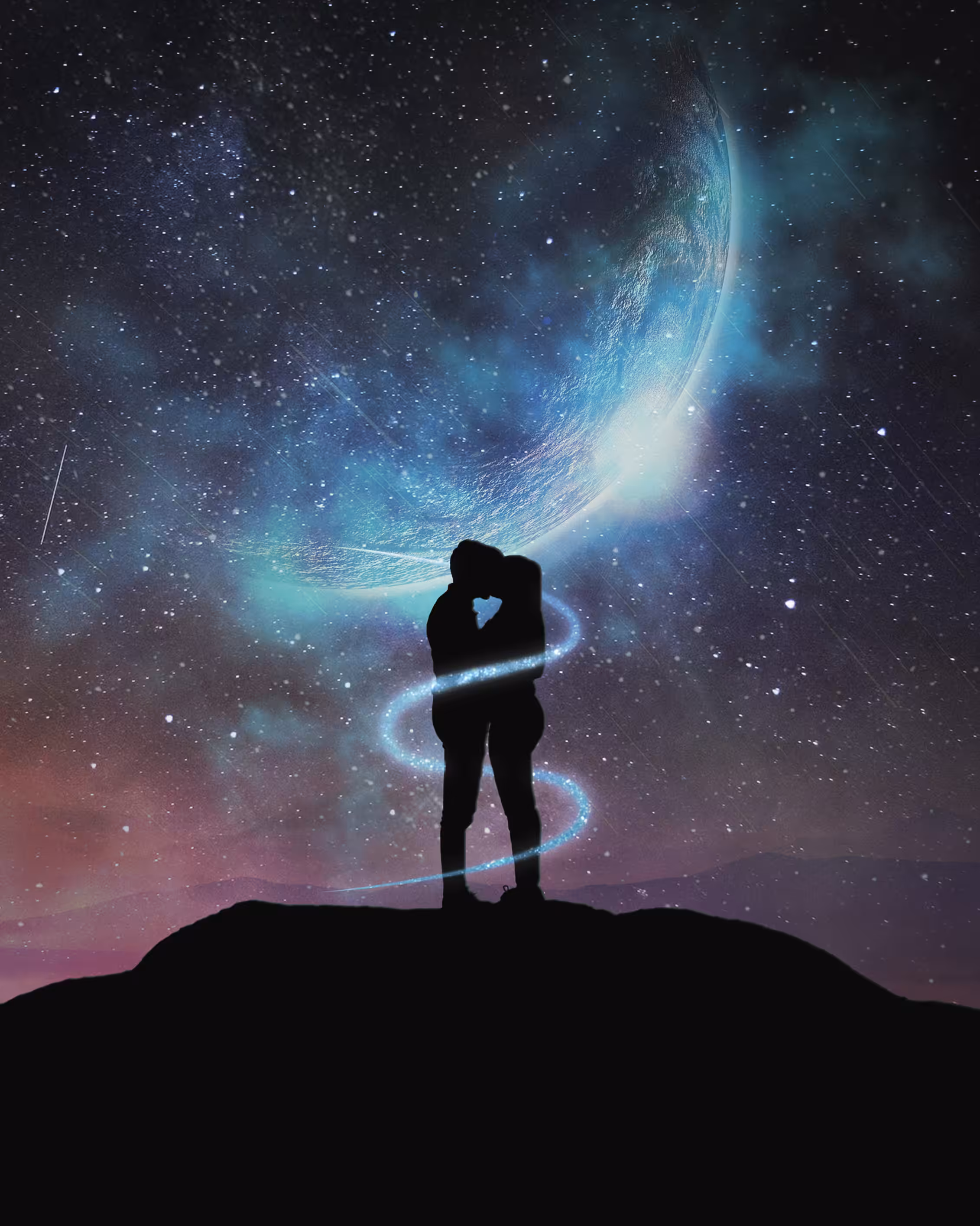 Couple Silhouette Art