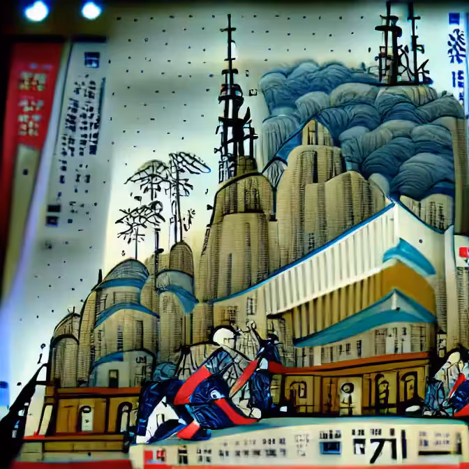 Ukiyo-e Temple