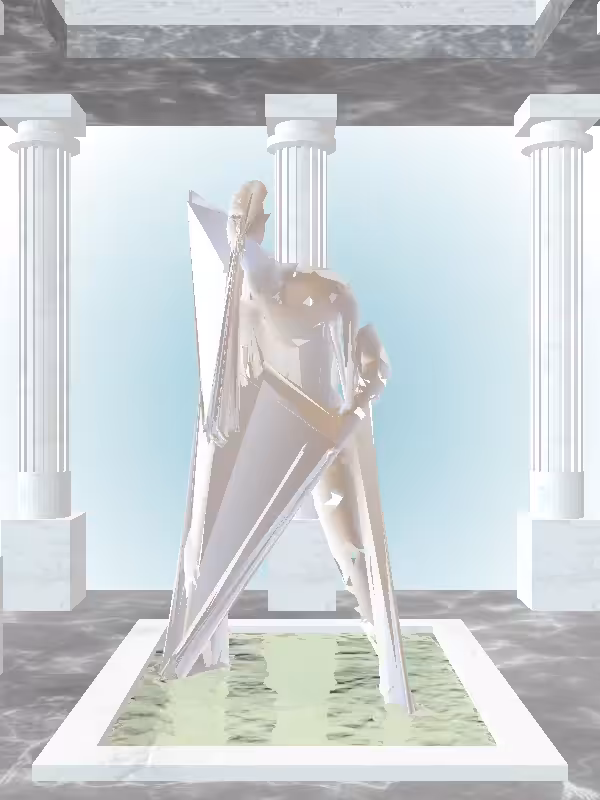 The Kicking Luminescent Beige Man #4771