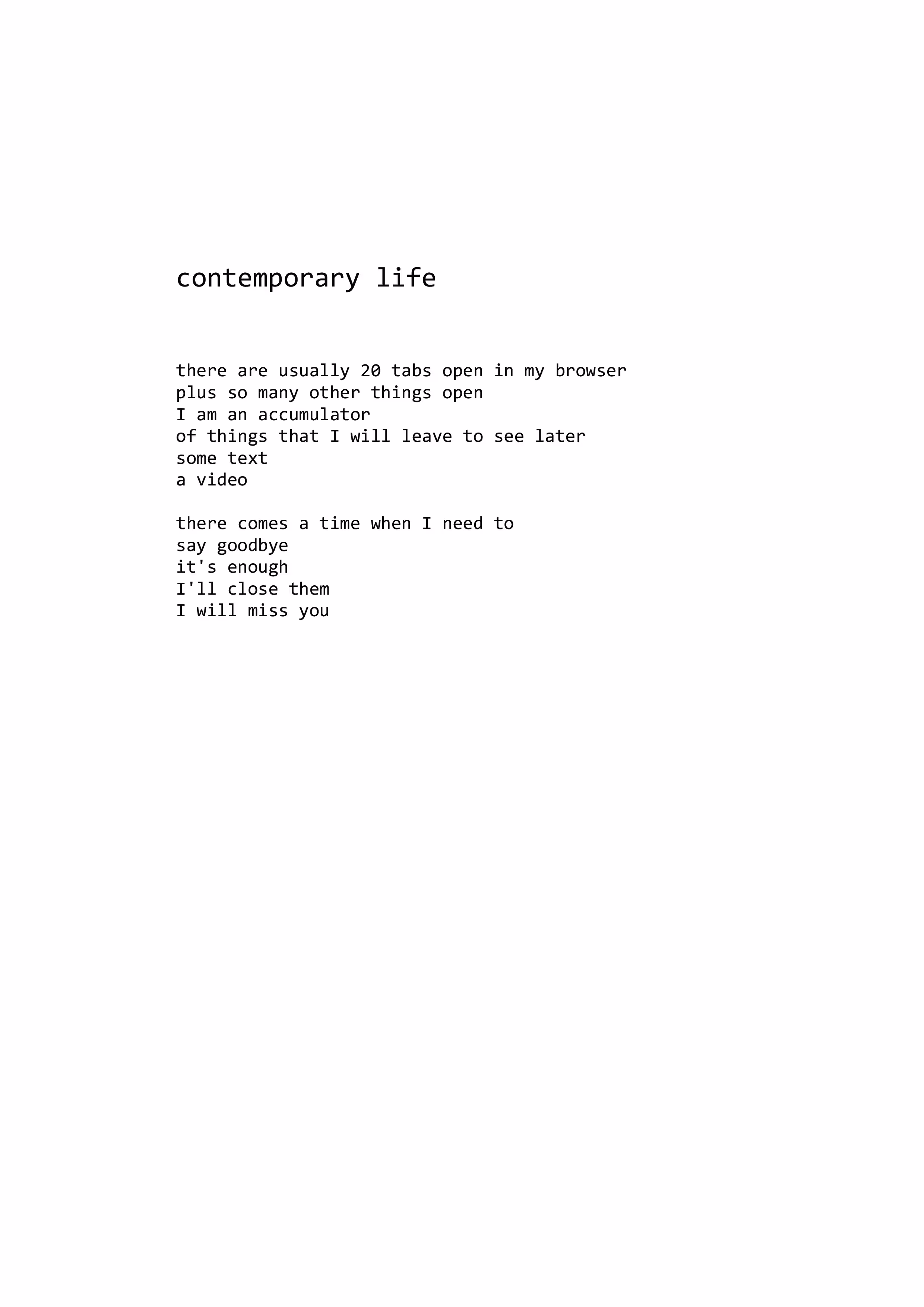 contemporary life