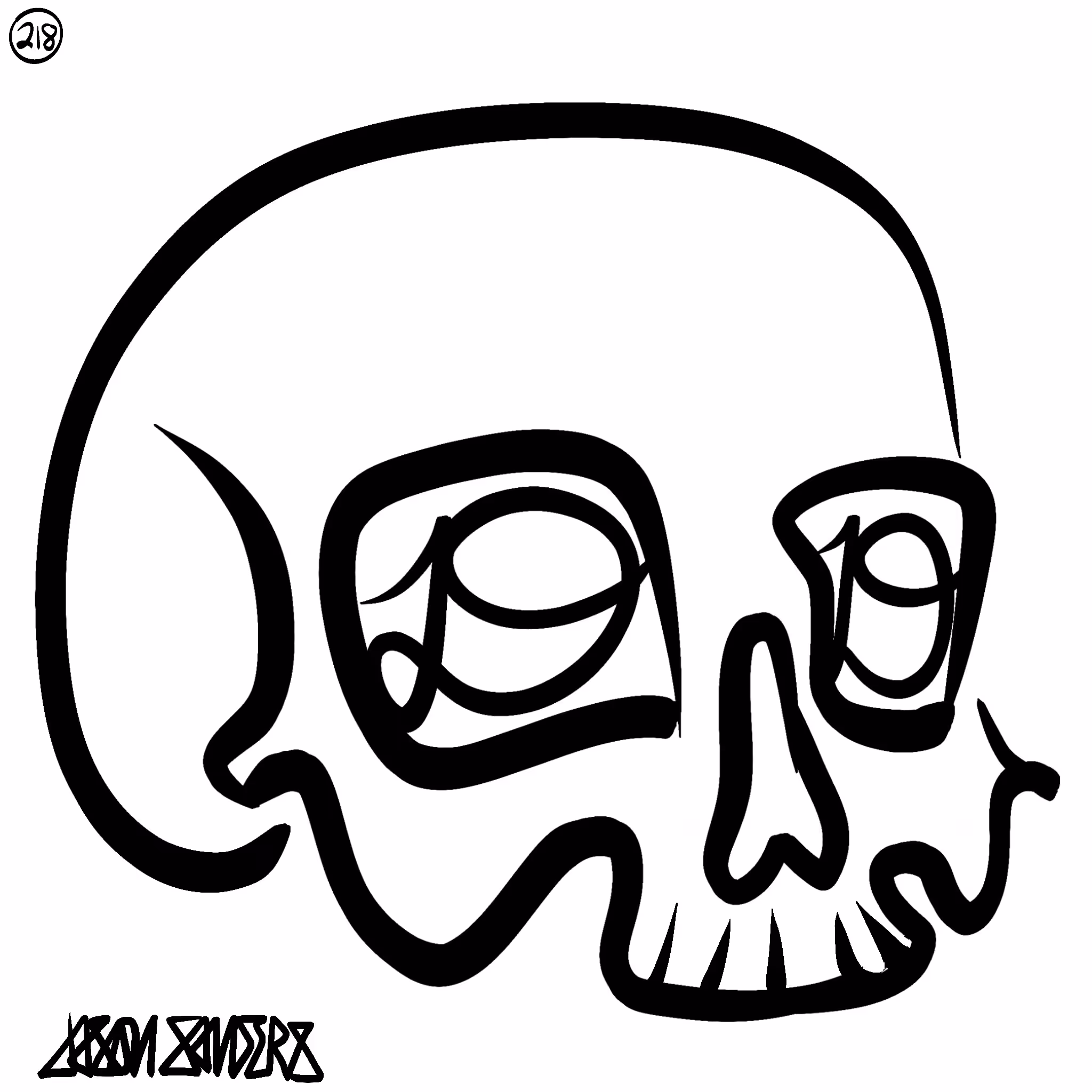 Skull Lines “Sixty-One” By DrainedEye | #218