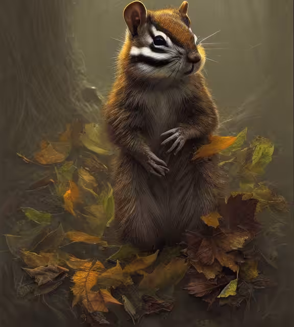 Among brush and acorn