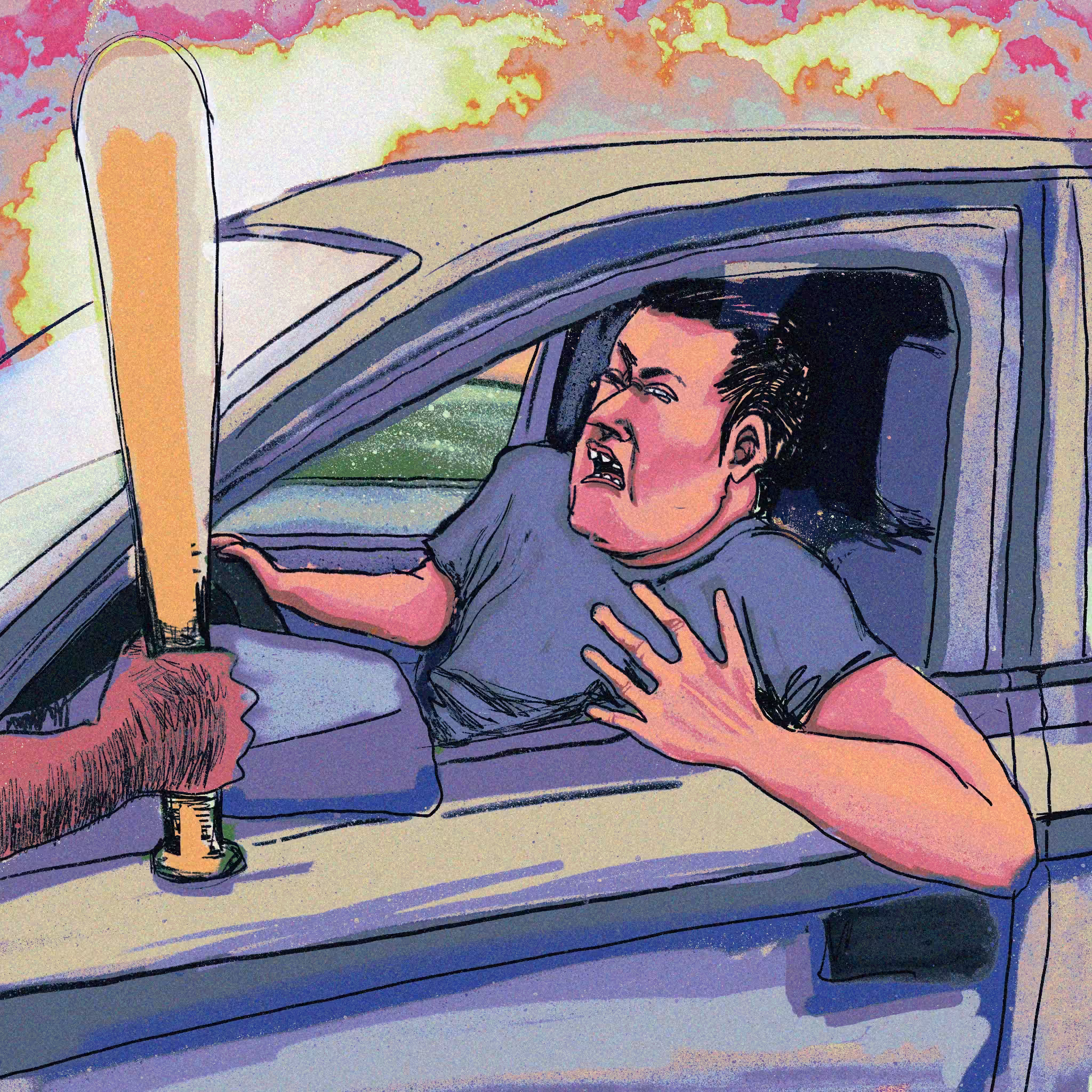 in traffic