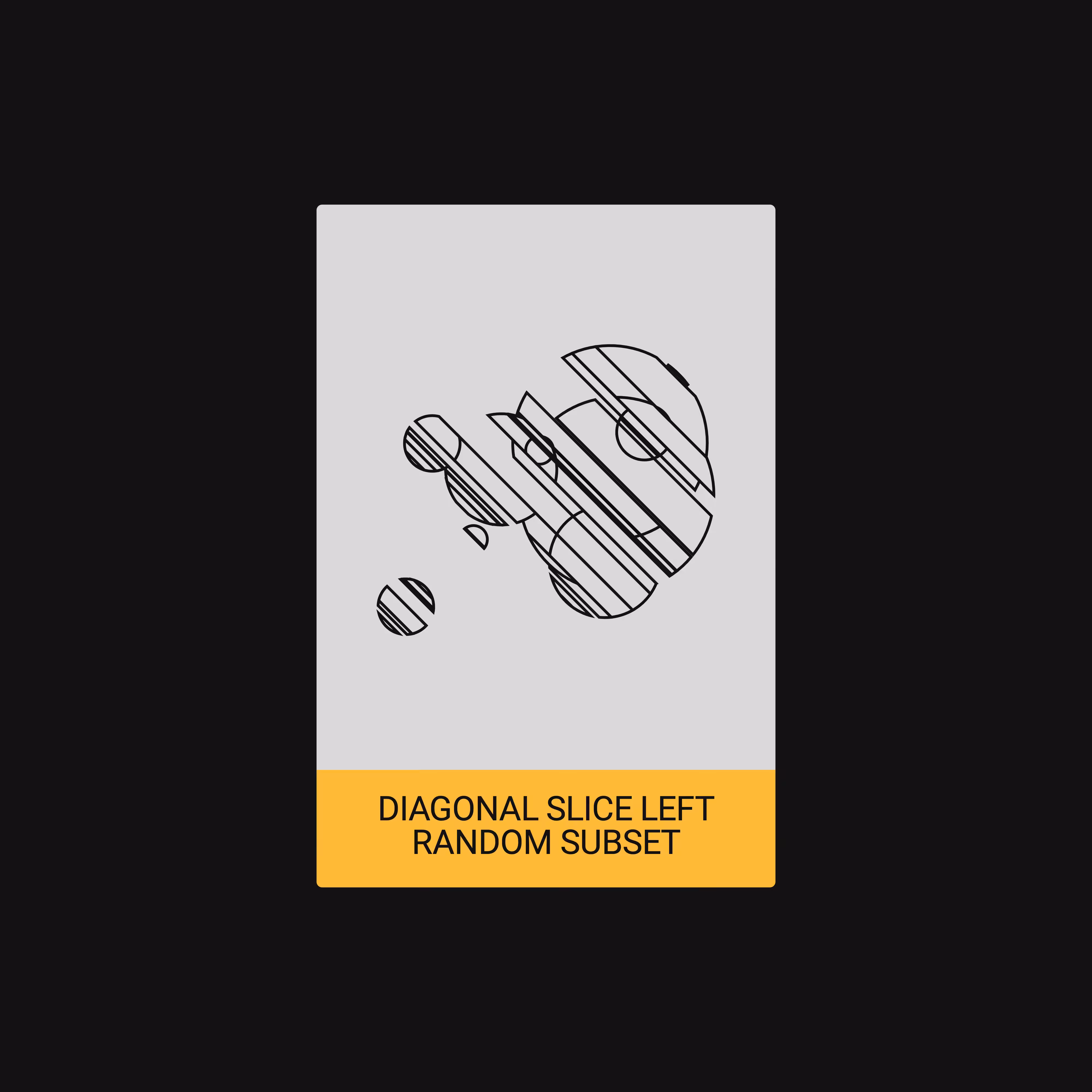 DIAGONAL SLICE LEFT + RANDOM SUBSET (ALGORITHM) [ART CARDZ]