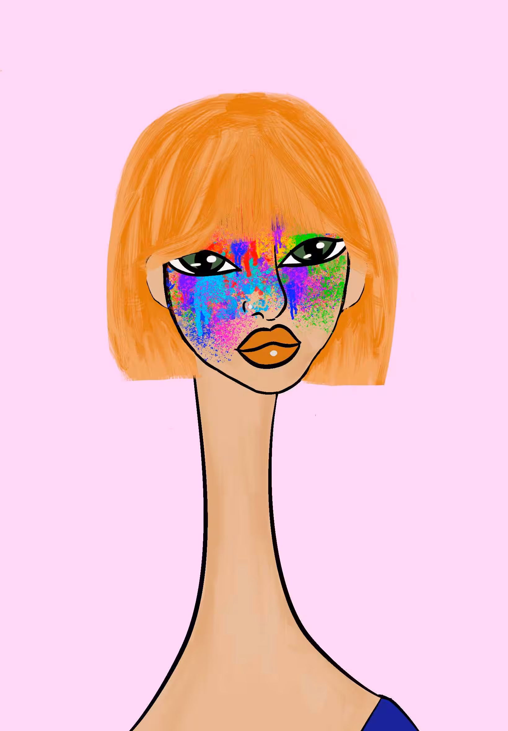 Long Neckie Lady #1803