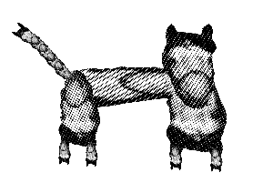 Dancing cyber horse from the horse's head.