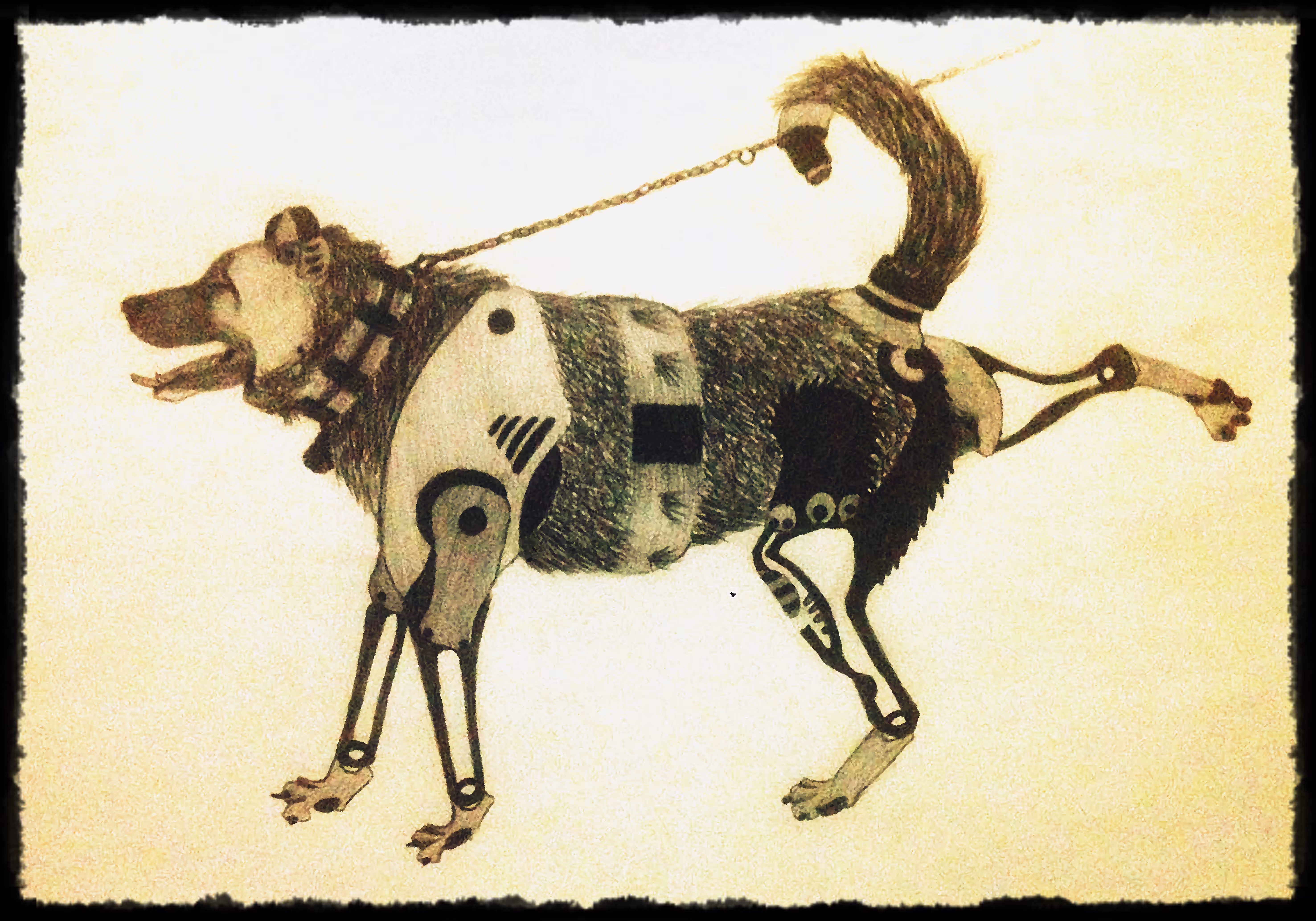 robot dog sketching