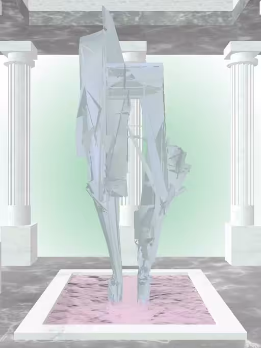 HeavenComputer: The Jumping Matte Pale Green Woman #6918