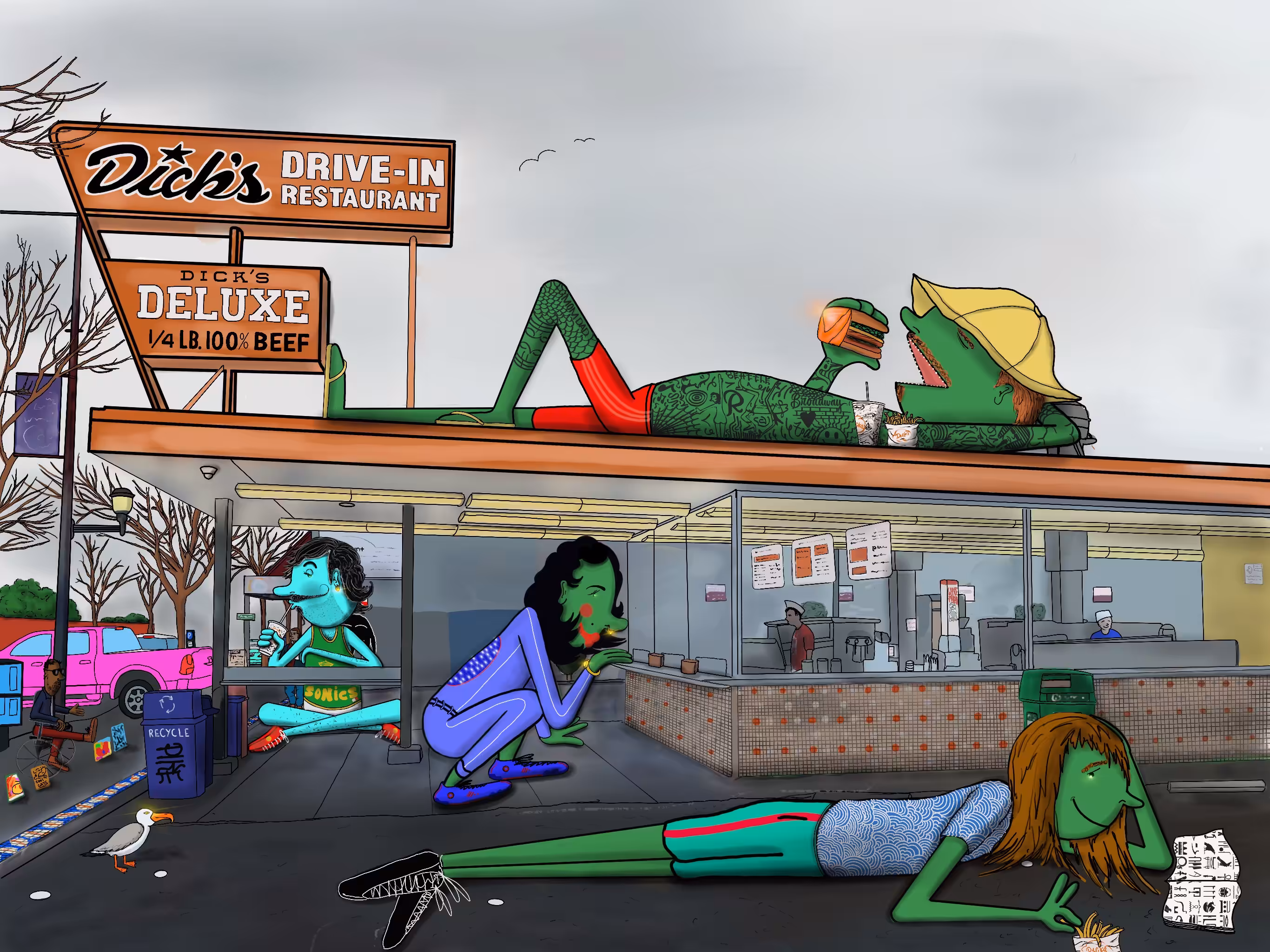 "Dicks burgers"