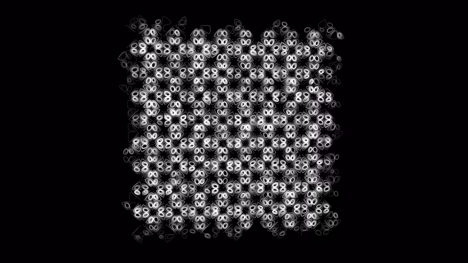 Abstract White and black Curl series 04 research of chaotic structure 