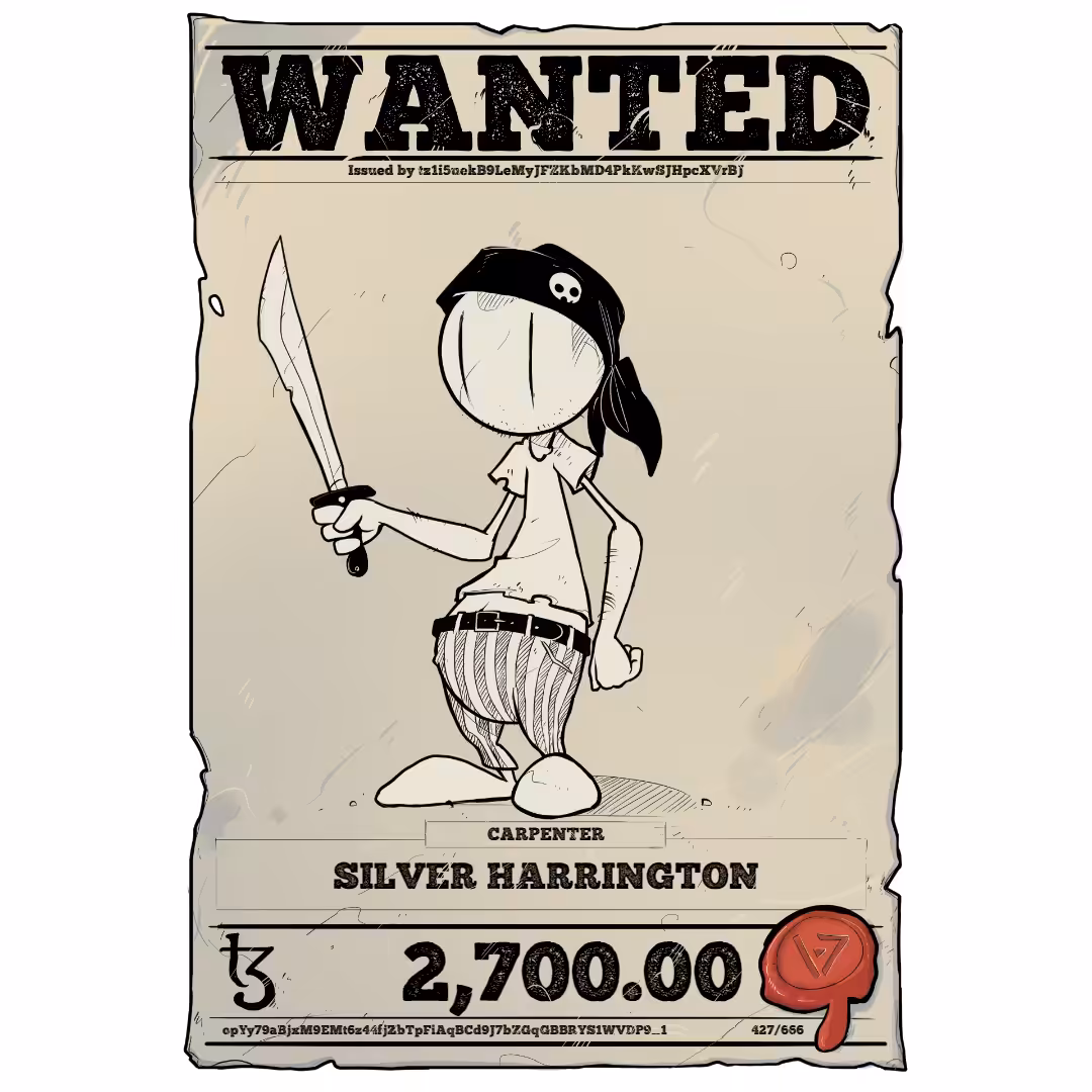 SILVER HARRINGTON | TEZOS PIRATE 427/666