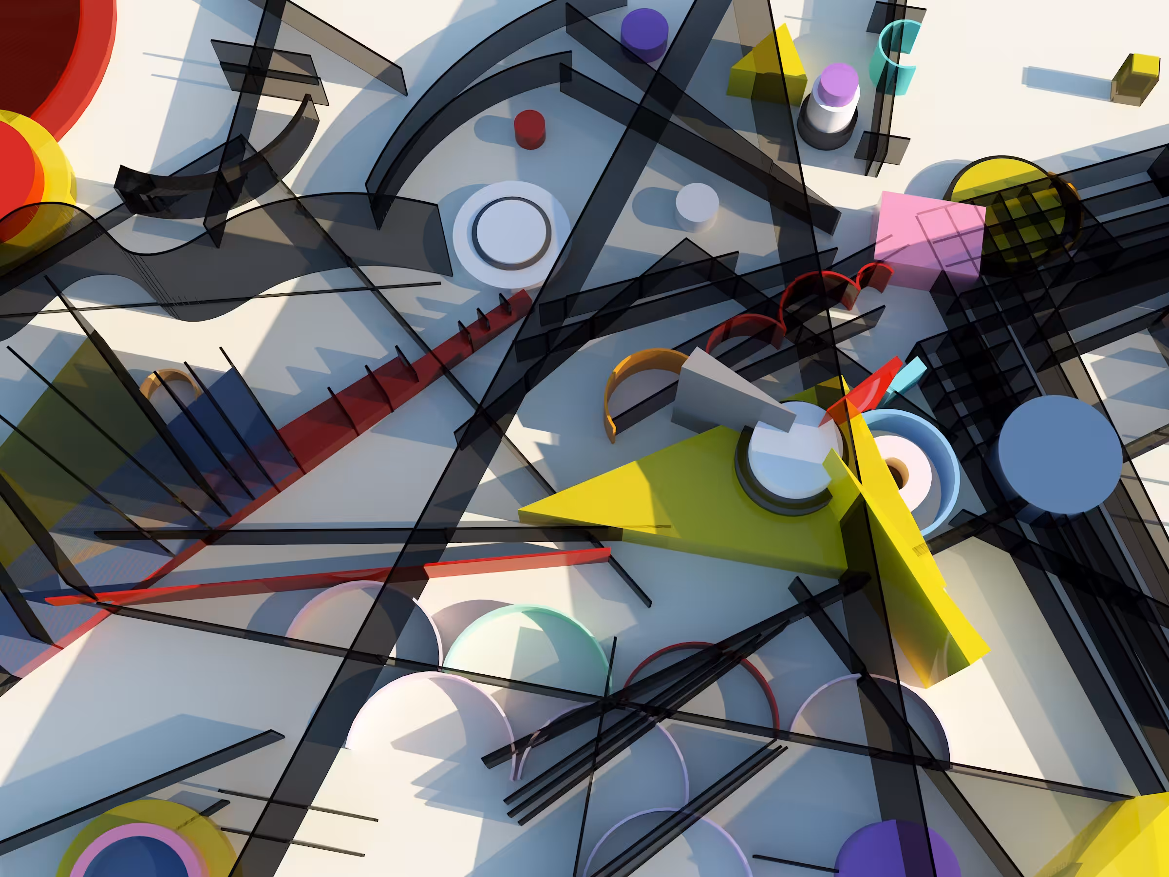 Wassiliy Kandinsky Composition vııı 3d modelling #2