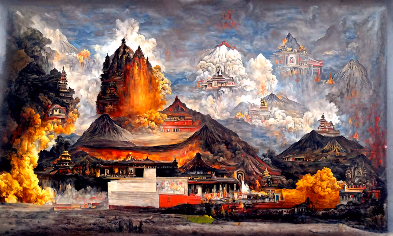 A BUDDHIST TEMPLE ON A VOLCANO