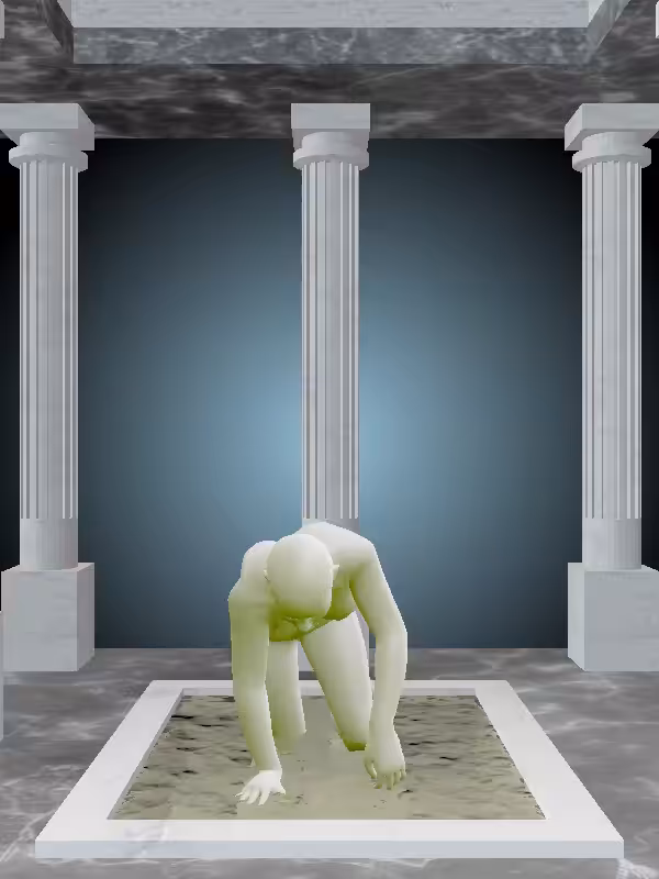 HeavenComputer: The Crawling Matte Green Woman #5024