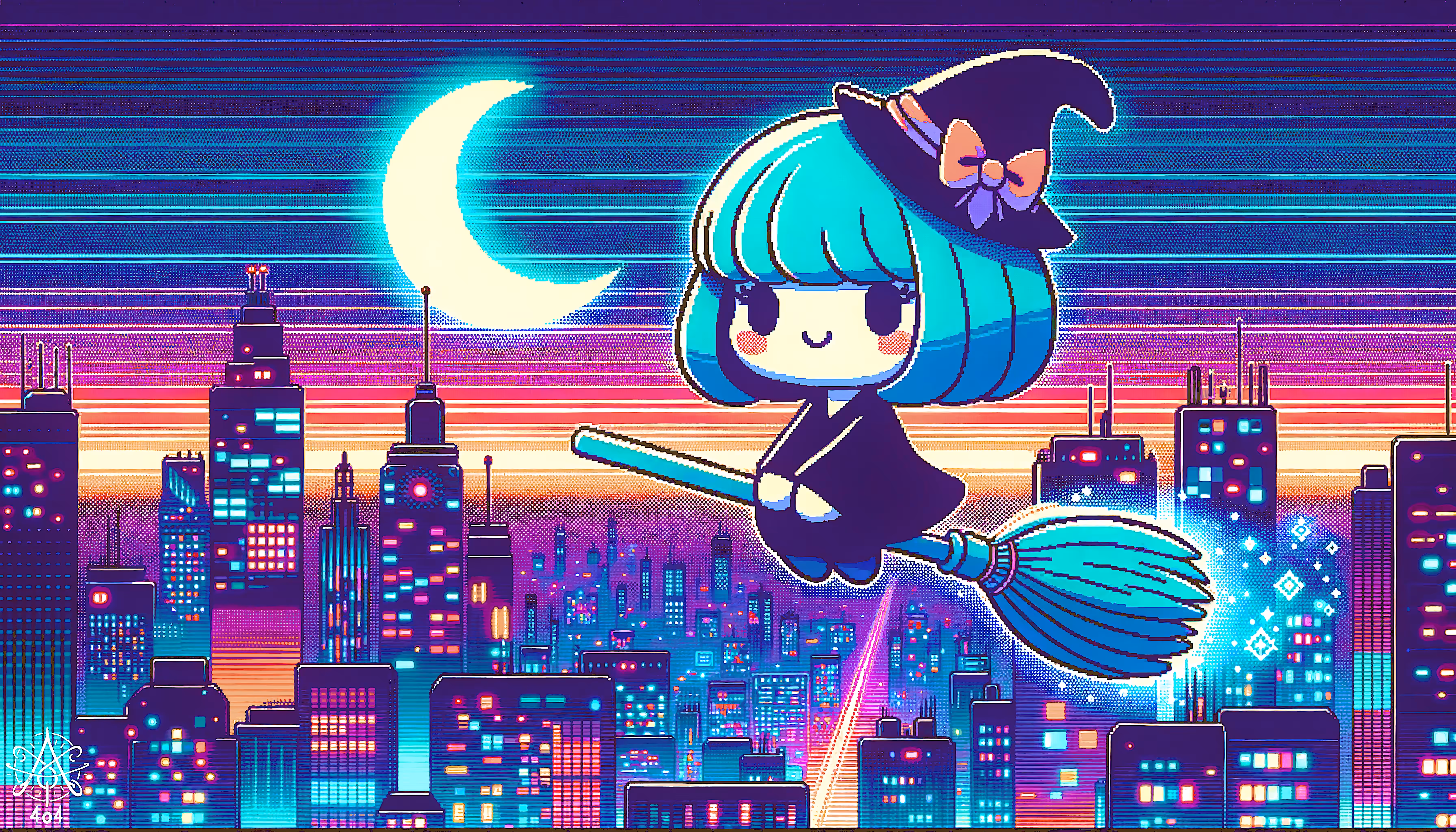 👾🔮Lil Glitchy Witch🔮👾 - DDDC Wallpaper #01