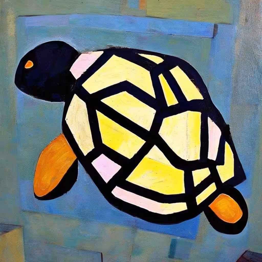 Cubist #31 (Sea Turtle)