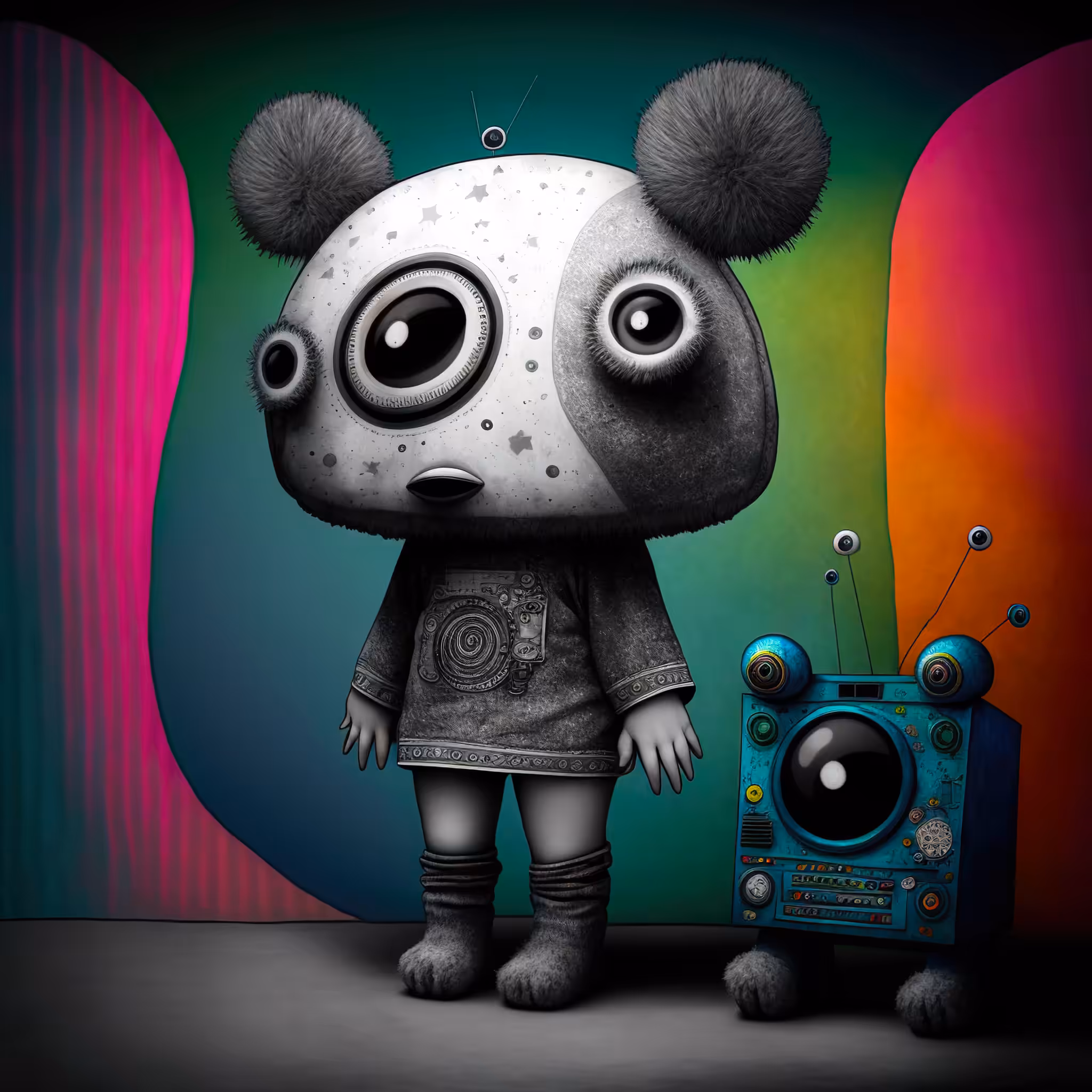 Ai Bear Art from GummyLSD: Beary Odd Friends #14
