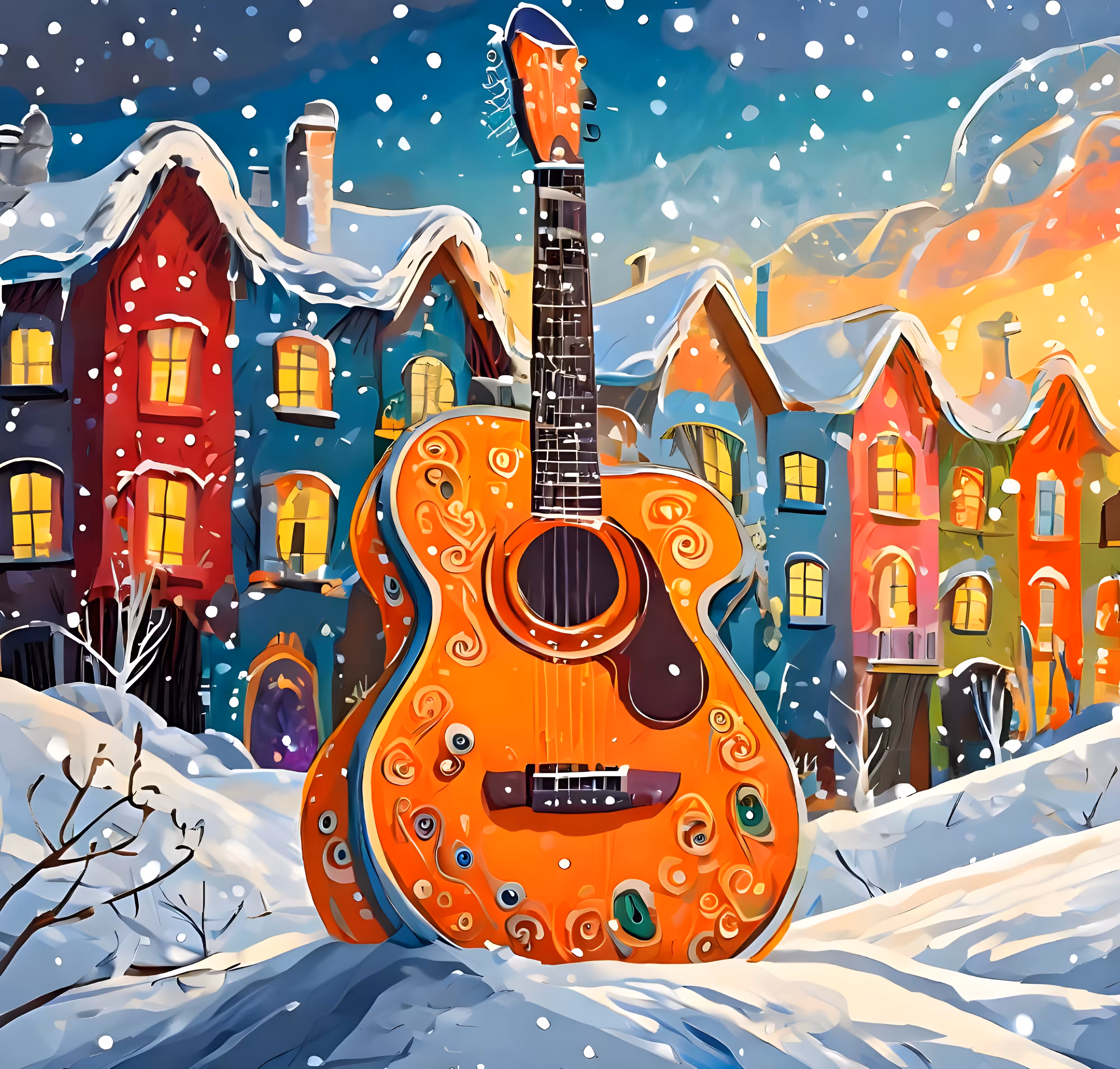 GUITAR IN THE SNOW