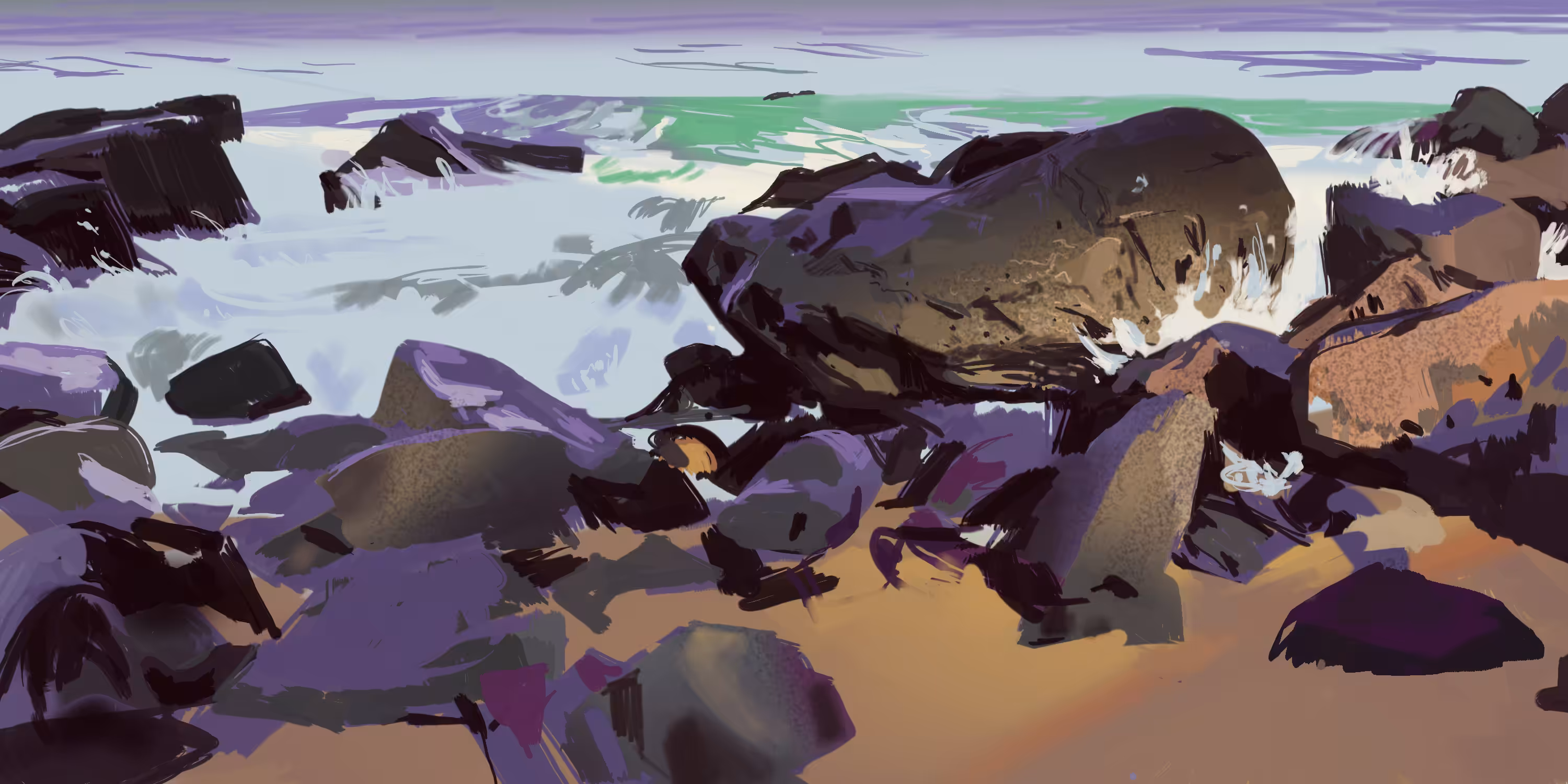 Crashing Waves Plein Air
