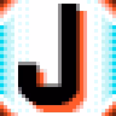 Drop Cap "Stamped One" Letter J