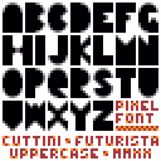 Cuttini Futurista Uppercase Px Font